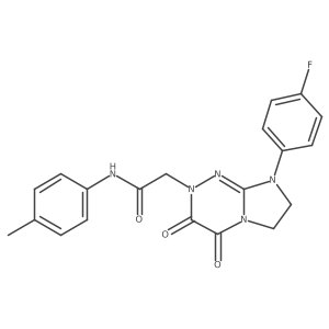 2-(8-(4-fluorophenyl)-3,4-dioxo-3,4,7,8-tetrahydroimidazo[2,1-c][1,2,4]triazin-2(6H)-yl)-N-(p-tolyl)acetamide结构式