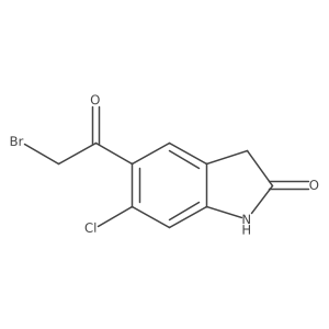5-(2-Bromoacetyl)-6-chloro-1,3-dihydroindol-2-one结构式