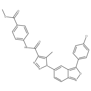 methyl 4-(1-(3-(4-chlorophenyl)benzo[c]isoxazol-5-yl)-5-methyl-1H-1,2,3-triazole-4-carboxamido)benzoate Structure