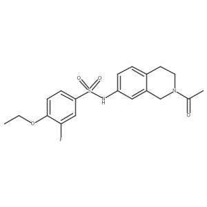 N-(2-acetyl-1,2,3,4-tetrahydroisoquinolin-7-yl)-4-ethoxy-3-fluorobenzenesulfonamide Structure