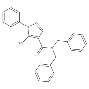 (5-amino-1-phenylpyrazol-4-yl)-N,N-bisbenzylcarboxamide结构式