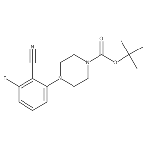 Tert-butyl 4-(2-cyano-3-fluorophenyl)piperazine-1-carboxylate结构式