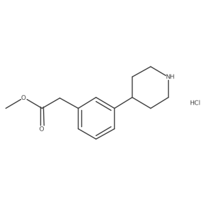 Methyl 2-(3-(piperidin-4-yl)phenyl)acetate hydrochloride Structure