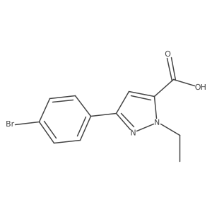 3-(4-Bromophenyl)-1-ethyl-1H-pyrazole-5-carboxylic acid Structure