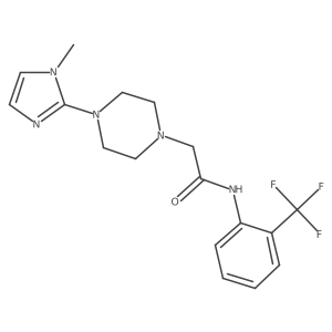 2-(4-(1-methyl-1H-imidazol-2-yl)piperazin-1-yl)-N-(2-(trifluoromethyl)phenyl)acetamide Structure