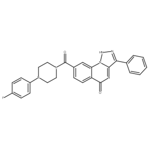 8-{[4-(4-fluorophenyl)piperazin-1-yl]carbonyl}-3-phenyl[1,2,3]triazolo[1,5-a]quinazolin-5(4H)-one结构式