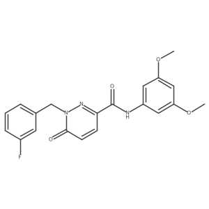 N-(3,5-dimethoxyphenyl)-1-(3-fluorobenzyl)-6-oxo-1,6-dihydropyridazine-3-carboxamide Structure