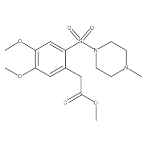 Methyl 2-{4,5-dimethoxy-2-[(4-methylpiperazin-1-yl)sulfonyl]phenyl}acetate结构式