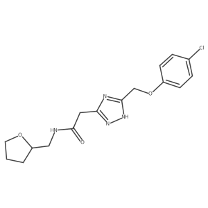 5-[(4-Chlorophenoxy)methyl]-N-[(tetrahydro-2-furanyl)methyl]-1H-1,2,4-triazole-3-acetamide Structure