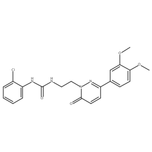 1-(2-Chlorophenyl)-3-{2-[3-(3,4-dimethoxyphenyl)-6-oxo-1,6-dihydropyridazin-1-yl]ethyl}urea Structure
