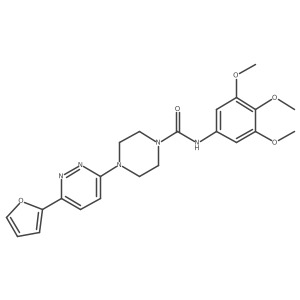 4-[6-(furan-2-yl)pyridazin-3-yl]-N-(3,4,5-trimethoxyphenyl)piperazine-1-carboxamide Structure
