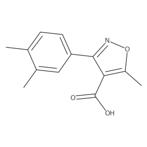 3-(3,4-Dimethylphenyl)-5-methylisoxazole-4-carboxylic acid结构式