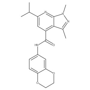N-(2,3-dihydro-1,4-benzodioxin-6-yl)-1,3-dimethyl-6-(propan-2-yl)-1H-pyrazolo[3,4-b]pyridine-4-carboxamide Structure