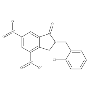 1h-Isoindol-1-one,2-[(2-chlorophenyl)methyl]-2,3-dihydro-4,6-dinitro-结构式