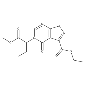 Ethyl 5-(1-methoxy-1-oxobutan-2-yl)-4-oxo-[1,2]oxazolo[5,4-d]pyrimidine-3-carboxylate Structure