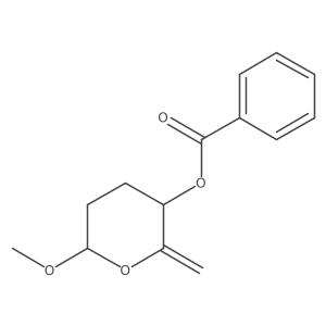 methyl 4-O-benzoyl-2,3,6-trideoxy-alpha-d-glycero-hex-5-enopyranoside Structure