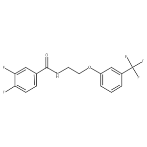 O=C(NCCOc1cccc(C(F)(F)F)c1)c1ccc(F)c(F)c1结构式