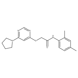 N-(2,4-dimethylphenyl)-2-((6-(pyrrolidin-1-yl)pyrimidin-4-yl)thio)acetamide Structure