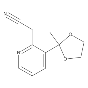 [3-(2-Methyl-1,3-dioxolan-2-yl)-2-pyridyl]methyl cyanide Structure