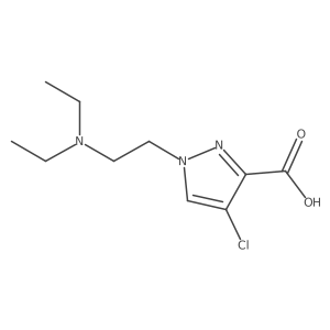 4-Chloro-1-(2-(diethylamino)ethyl)-1H-pyrazole-3-carboxylic acid Structure