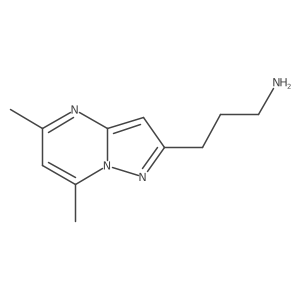 3-{5,7-Dimethylpyrazolo[1,5-a]pyrimidin-2-yl}propan-1-amine Structure
