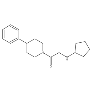 2-(Cyclopentylamino)-1-(4-phenyl-1-piperidinyl)ethanone结构式