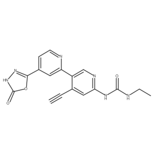 N-[4-(4,5-Dihydro-5-oxo-1,3,4-oxadiazol-2-yl)-4a(2)-ethynyl[2,3a(2)-bipyridin]-6a(2)-yl]-Na(2)-ethylurea结构式