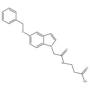 N-{[5-(benzyloxy)-1H-indol-1-yl]acetyl}-beta-alanine结构式