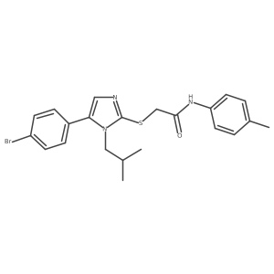 2-((5-(4-bromophenyl)-1-isobutyl-1H-imidazol-2-yl)thio)-N-(p-tolyl)acetamide Structure