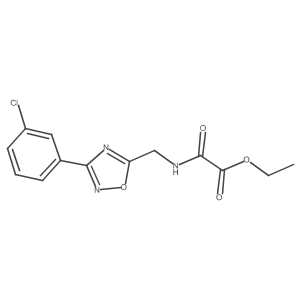 Ethyl 2-[[[3-(3-chlorophenyl)-1,2,4-oxadiazol-5-yl]methyl]amino]-2-oxoacetate Structure