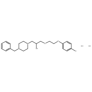 1-(4-Benzylpiperazin-1-YL)-3-[2-(4-chlorophenoxy)ethoxy]propan-2-OL dihydrochloride Structure