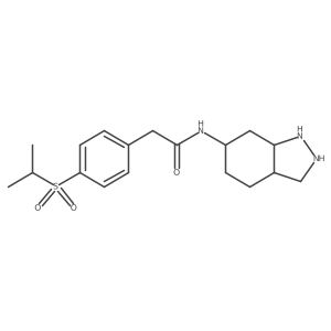 N-(2,3,3a,4,5,6,7,7a-octahydro-1H-indazol-6-yl)-2-(4-propan-2-ylsulfonylphenyl)acetamide Structure