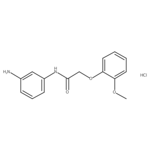 N-(3-aminophenyl)-2-(2-methoxyphenoxy)acetamide hydrochloride结构式