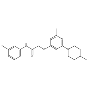 N-(3-fluorophenyl)-2-{[6-methyl-2-(4-methylpiperidin-1-yl)pyrimidin-4-yl]oxy}acetamide Structure