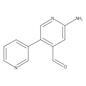 2-amino-5-(3-pyridyl)pyridine-4-carbaldehyde结构式