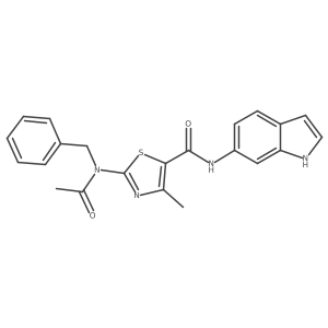 2-[acetyl(benzyl)amino]-N-(1H-indol-6-yl)-4-methyl-1,3-thiazole-5-carboxamide Structure