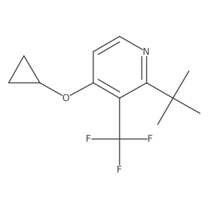 2-Tert-butyl-4-cyclopropoxy-3-(trifluoromethyl)pyridine Structure