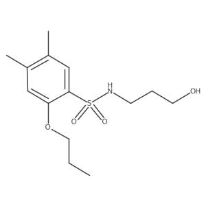 [(4,5-Dimethyl-2-propoxyphenyl)sulfonyl](3-hydroxypropyl)amine结构式