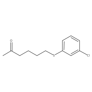 6-[(3-Chlorophenyl)sulfanyl]hexan-2-one Structure