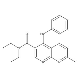 N,N-diethyl-7-methyl-4-(phenylamino)-1,8-naphthyridine-3-carboxamide结构式