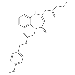 ethyl (5-{2-[(4-methoxybenzyl)amino]-2-oxoethyl}-4-oxo-4,5-dihydro-1H-1,5-benzodiazepin-2-yl)acetate Structure