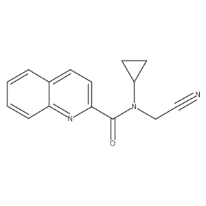 N-(cyanomethyl)-N-cyclopropylquinoline-2-carboxamide结构式