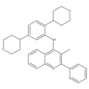 3-Methyl-N-(2,5-dimorpholinophenyl)-2-(pyridin-2-yl)quinolin-4-amine结构式