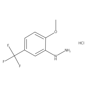 1-(2-Methoxy-5-(trifluoromethyl)phenyl)hydrazine hydrochloride结构式