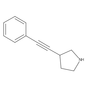 3-(2-Phenylethynyl)pyrrolidine结构式