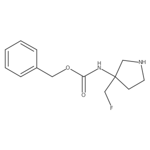 benzyl N-[3-(fluoromethyl)pyrrolidin-3-yl]carbamate结构式