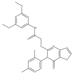 N-(3,5-dimethoxyphenyl)-2-{[3-(2,4-dimethylphenyl)-4-oxo-3,4-dihydrothieno[3,2-d]pyrimidin-2-yl]sulfanyl}acetamide结构式