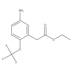 Benzeneacetic acid, 5-amino-2-(trifluoromethoxy)-, ethyl ester结构式
