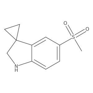5'-(Methylsulfonyl)spiro[cyclopropane-1,3'-indoline]结构式