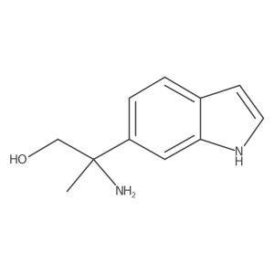 2-amino-2-(1H-indol-6-yl)propan-1-ol结构式